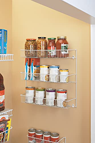 ClosetMaid 3-Tier Hanging Wall Mounted Metal Rack for Spices, Shelf Storage, Pantry Organization, Laundry, Kitchen, Bathroom, White, 8022 , 18-Inch Wide - Image 3