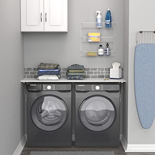 ClosetMaid 3-Tier Hanging Wall Mounted Metal Rack for Spices, Shelf Storage, Pantry Organization, Laundry, Kitchen, Bathroom, White, 8022 , 18-Inch Wide - Image 4
