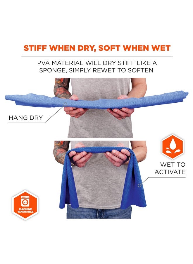Ergodyne Chill-Its 6602 Evaporative Cooling Towel, Blue 13 inches x 29.5 inches - Image 4