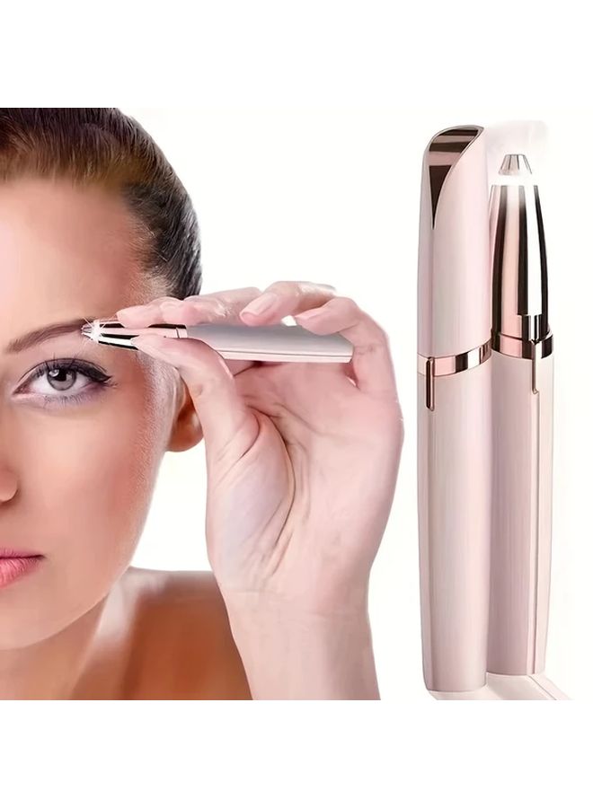 Golden Electric Eyebrow Hair Remover Trimmer For Face Nose Lip Neck Hand Underarm Bikini - Image 2