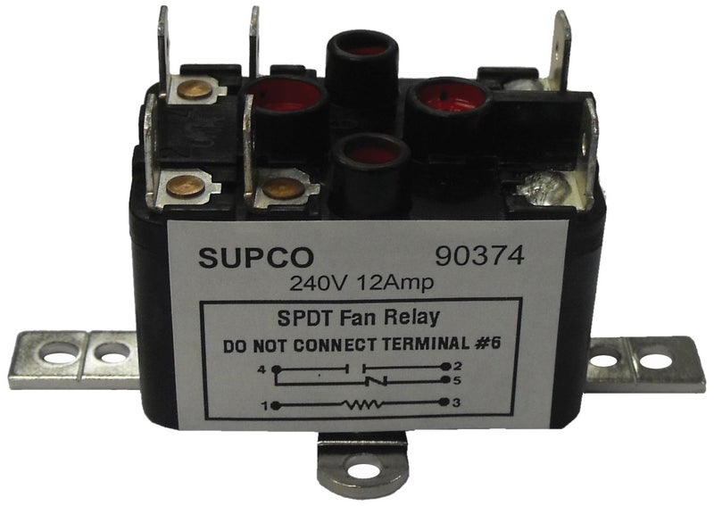 90292 General Purpose Fan Relay, 4 A Load Current, 240 V Coil Voltage, Single Pole Single Throw Contacts