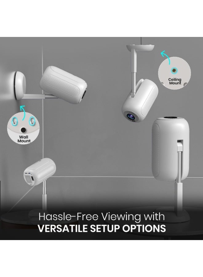 بروجيكتور Portronics BEEM 540 – عملي وسهل الاستخدام بدعم 4K وسطوع 4000 لومن – مثالي للسينما المنزلية والاستخدام اليومي - Image 2