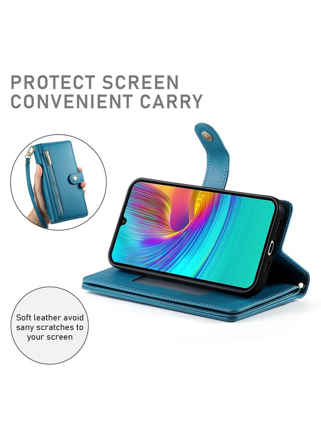 S-TOP Case For Samsung Galaxy A16 Nine Card-slot Zipper Wallet Bag Leather Phone Case - Image 4