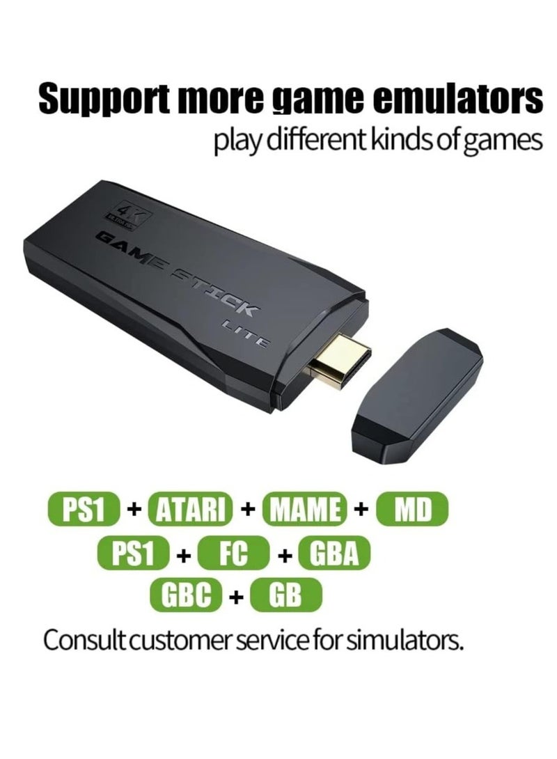 64G Retro Game Console, HD Classic Game Console, 10000+ Built-in Games, 9 Emulators Console, HDMI Output TV Video Games, High Definition Game Console with Dual 2.4G Wireless Controllers