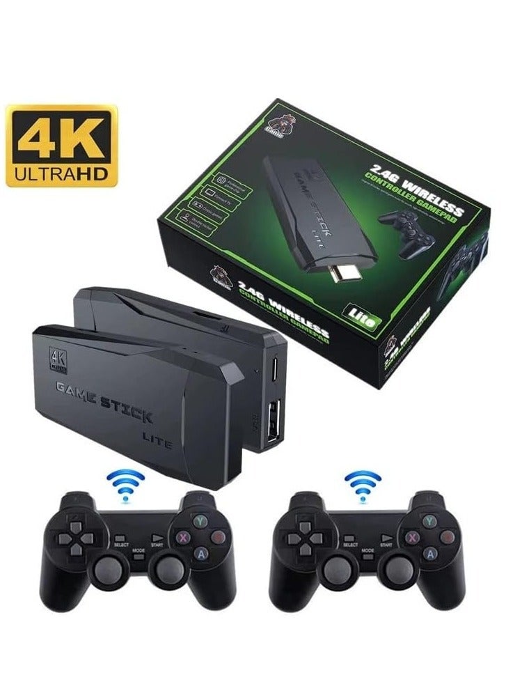 64G Retro Game Console, HD Classic Game Console, 10000+ Built-in Games, 9 Emulators Console, HDMI Output TV Video Games, High Definition Game Console with Dual 2.4G Wireless Controllers