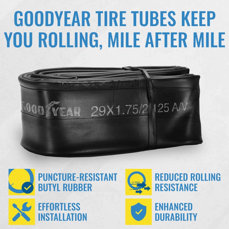 Goodyear Bicycle Tube, 29 X 1.75/2.125 | 29-inch Bike Tube with Butyl Rubber | Dependable Mountain Bike Tubes for Premium Cycling | 29 X 1.75/2.127 - Image 2