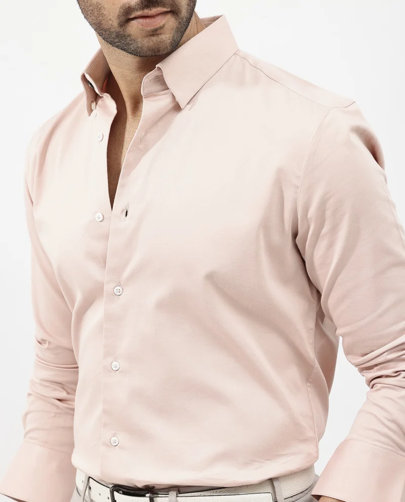 Rare Rabbit Men's Satin Stretch Shirt
