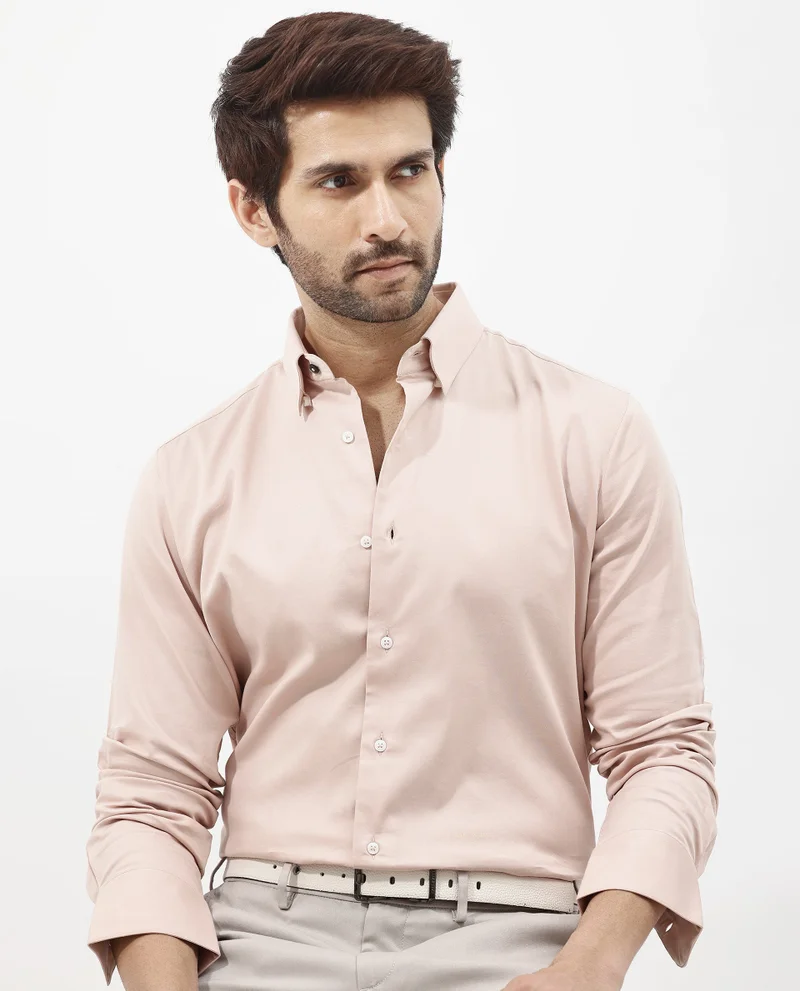 Rare Rabbit Men's Satin Stretch Shirt