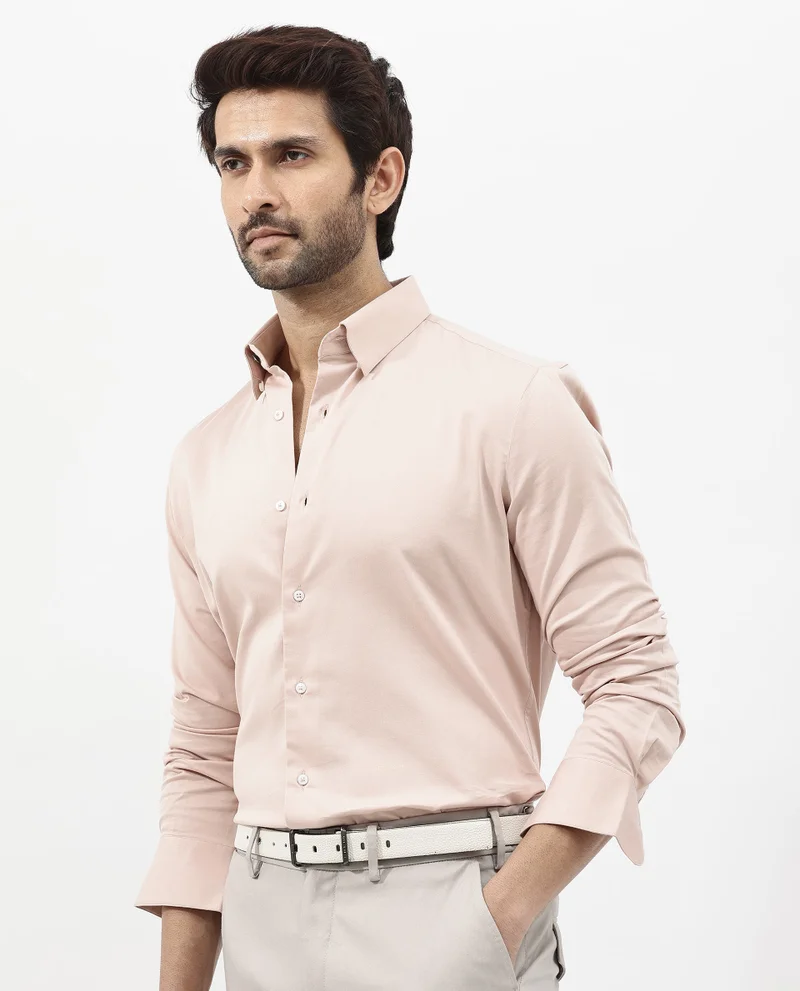 Rare Rabbit Men's Satin Stretch Shirt