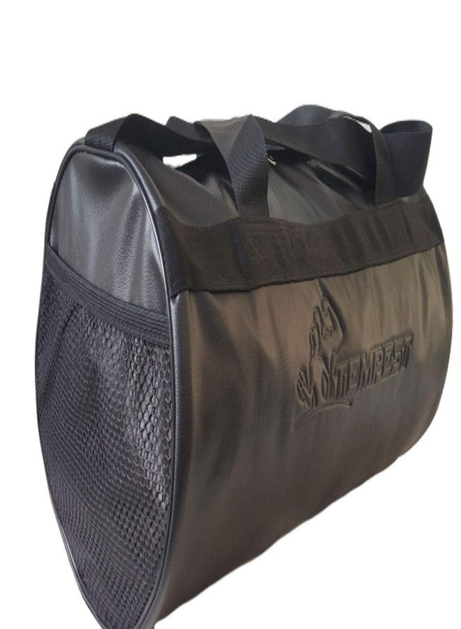 TEMPEST Leatherite Gym Bag Duffel Bag Emboss Logo (Black) - Image 4