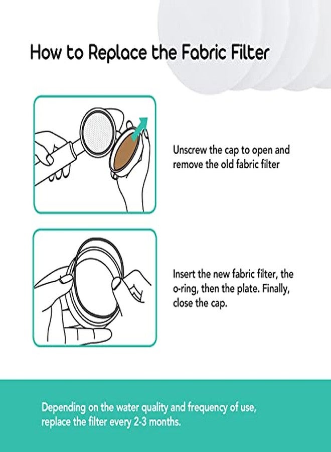 Barumi Fabric & Ceramic Ball Filters Set for Barumi Livo Kids Handheld Showerhead | Dual Filtration Removes Rust and Fine Particles from Tap Water, Easy Installation - Image 4