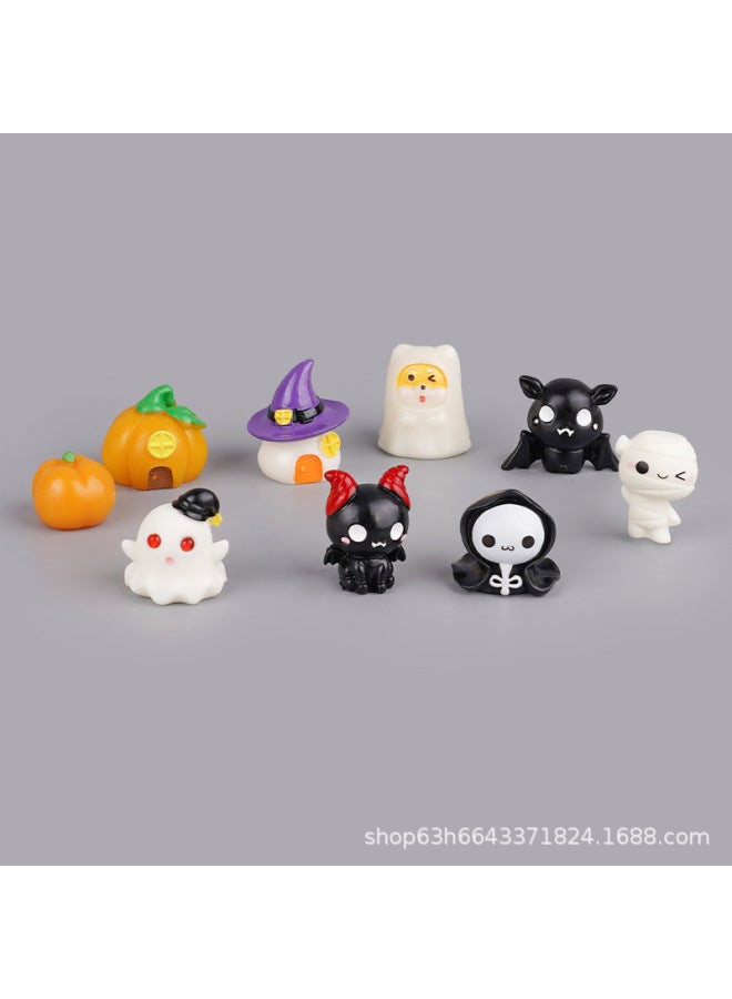 Loquat Trade Micro Landscape  Pumpkin Accessories Small Ornaments Resin Ghost Ornaments Decorations Landscape-Color:No. 9 - Image 3