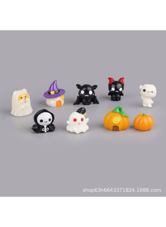 Loquat Trade Micro Landscape  Pumpkin Accessories Small Ornaments Resin Ghost Ornaments Decorations Landscape-Color:No. 9 - Image 5