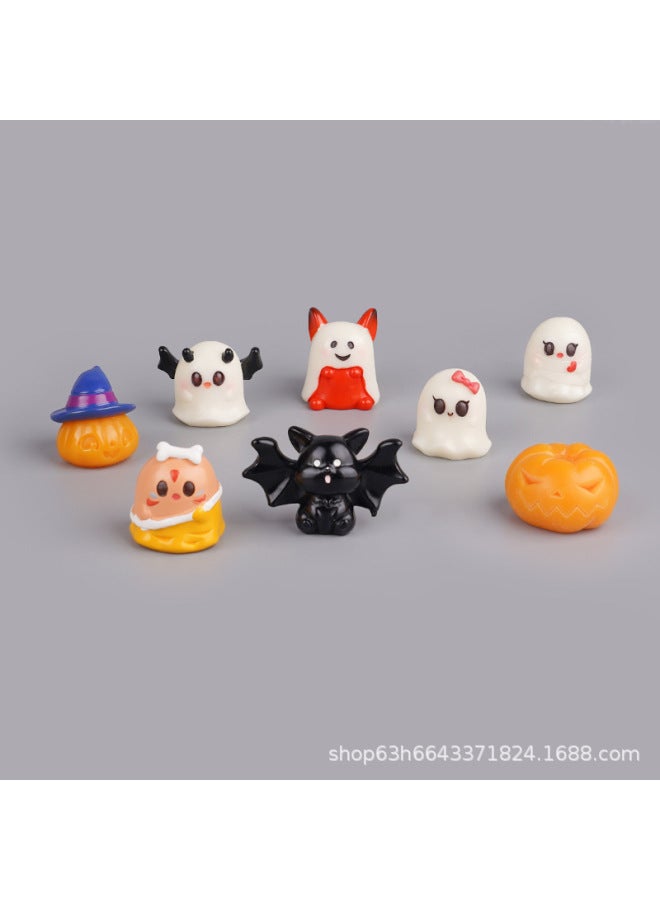 Loquat Trade Micro Landscape  Pumpkin Accessories Small Ornaments Resin Ghost Ornaments Decorations Landscape-Color:No. 9 - Image 4