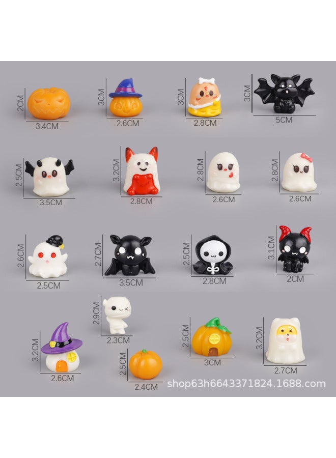 Loquat Trade Micro Landscape  Pumpkin Accessories Small Ornaments Resin Ghost Ornaments Decorations Landscape-Color:No. 9 - Image 2