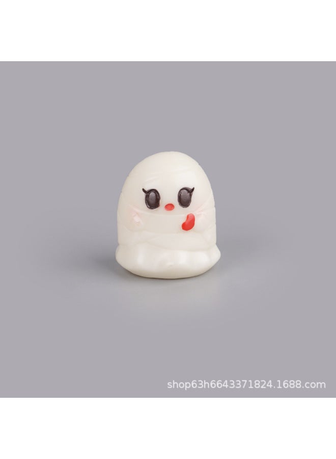 Loquat Trade Micro Landscape  Pumpkin Accessories Small Ornaments Resin Ghost Ornaments Decorations Landscape-Color:No. 9 - Image 1