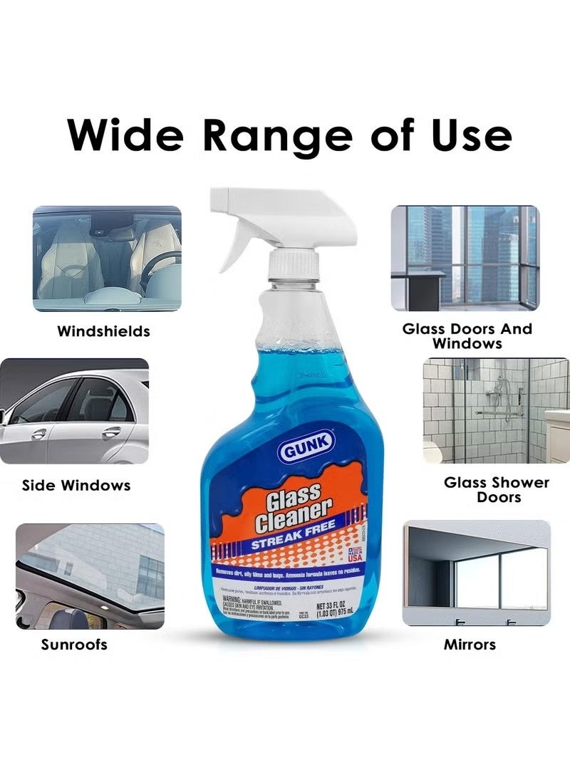 Gunk Glass Cleaner With Trigger Sprayer 975 ML - Image 5