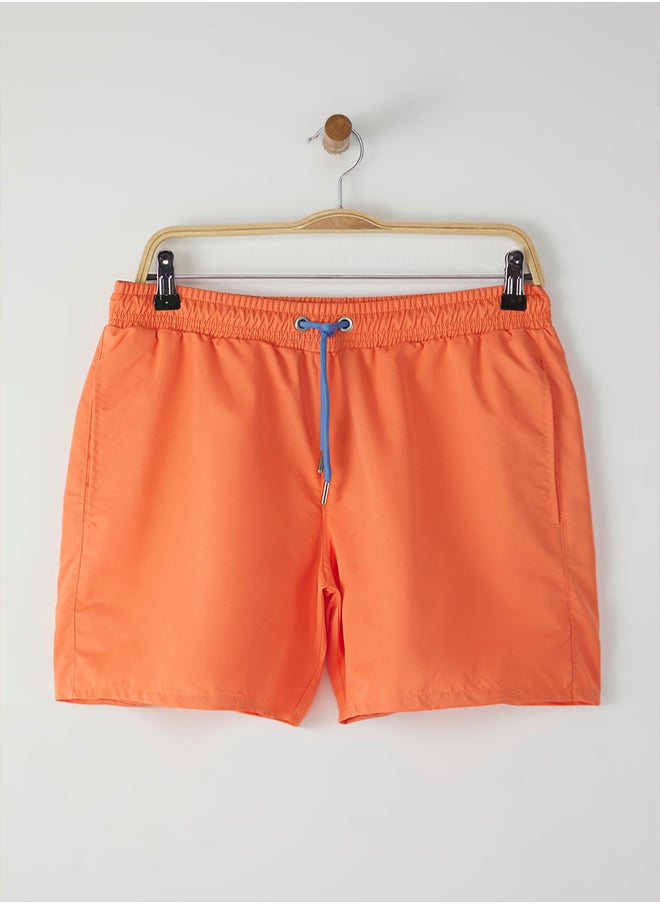 trendyol Light Orange Basic Standard Length Swim Shorts  - Image 1