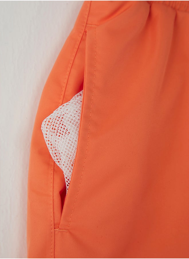 trendyol Light Orange Basic Standard Length Swim Shorts  - Image 4