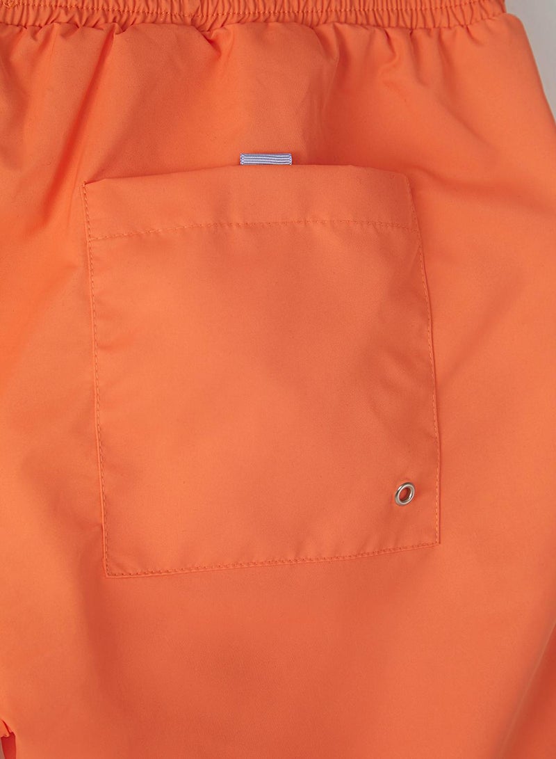 trendyol Light Orange Basic Standard Length Swim Shorts - Image 5