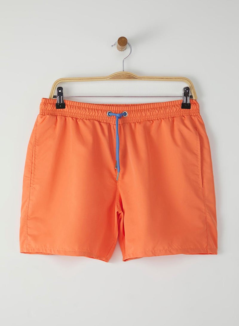 trendyol Light Orange Basic Standard Length Swim Shorts - Image 2