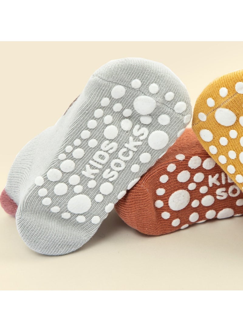 Children's Floor Socks Baby Non-Slip Socks 6 Pairs - Image 3