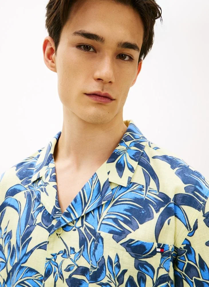 TOMMY HILFIGER  Essential Print Bowling Shirt for Men | Best Price UAE