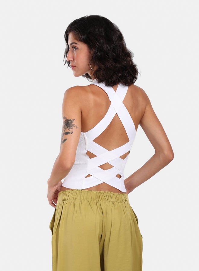 Clue Crisscross Back Crop Top - Image 2