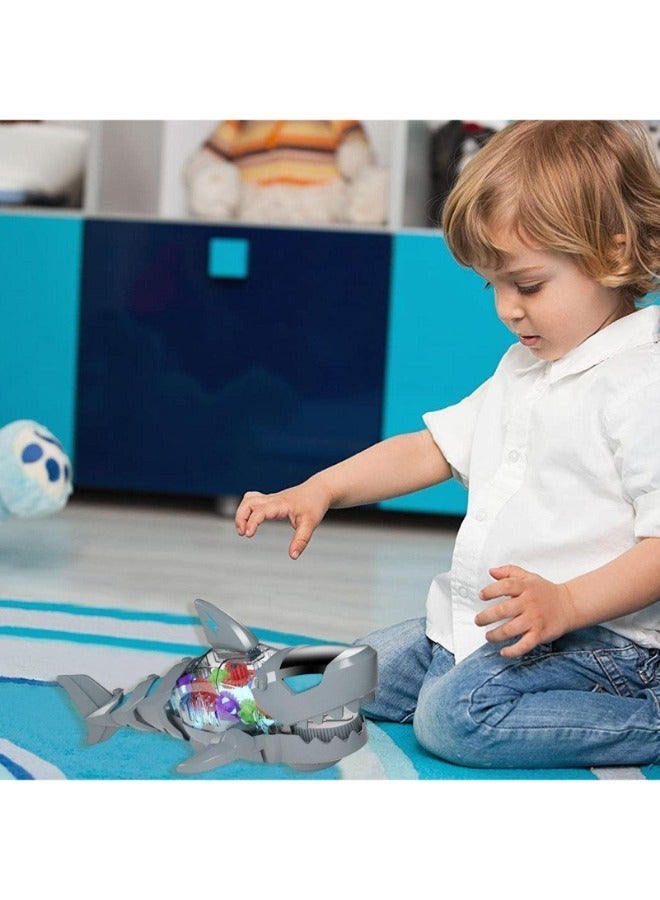 TOY GARDEN Electric Shark Toy – Moving Mouth, Colorful Lights, and Sound of Waves | Sea Animal Gear Toy for Toddlers with Clear Gearing Effect - Image 3