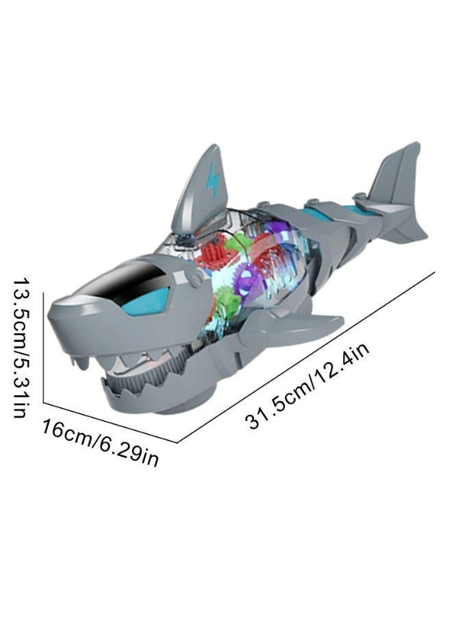 TOY GARDEN Electric Shark Toy – Moving Mouth, Colorful Lights, and Sound of Waves | Sea Animal Gear Toy for Toddlers with Clear Gearing Effect - Image 4