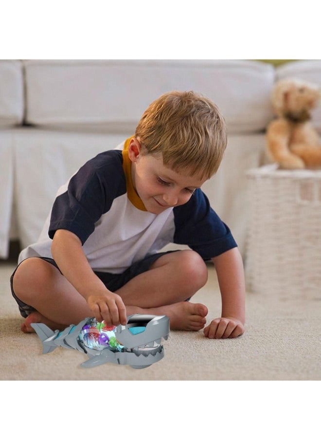 TOY GARDEN Electric Shark Toy – Moving Mouth, Colorful Lights, and Sound of Waves | Sea Animal Gear Toy for Toddlers with Clear Gearing Effect  - Image 2