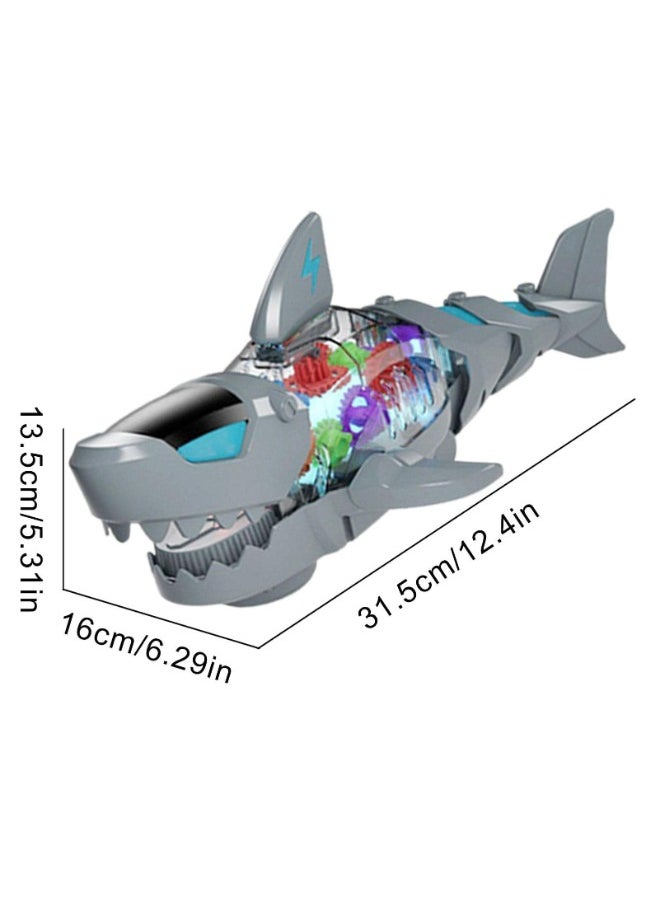 TOY GARDEN Electric Shark Toy – Moving Mouth, Colorful Lights, and Sound of Waves | Sea Animal Gear Toy for Toddlers with Clear Gearing Effect  - Image 4