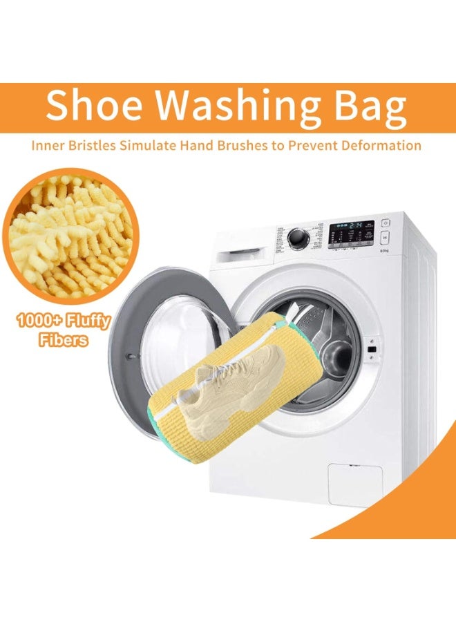 Reusable and hangable shoe washing bag for the washer and dryer, shoe bag for the washing machine for all types and sizes of shoes. (One piece in yellow) - Image 2