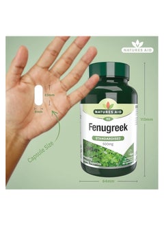 Natures Aid Fenugreek, 500mg, 90 Capsules  - Image 2