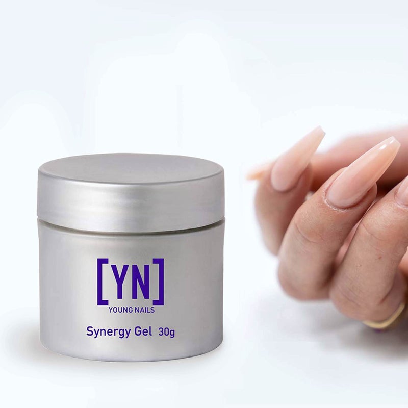 Young Nails Synergy Gel System, Building Gel - Hard Builder Gel, Superior Adhesion & Strength, Structured Nail Gel Builder - Build Gel, Clear, 30g - Image 5