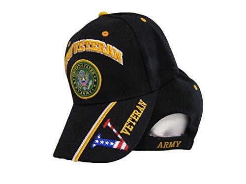 AES Auhafaly United States Army Veteran Men's Standard Baseball, Black, One Size - Image 1