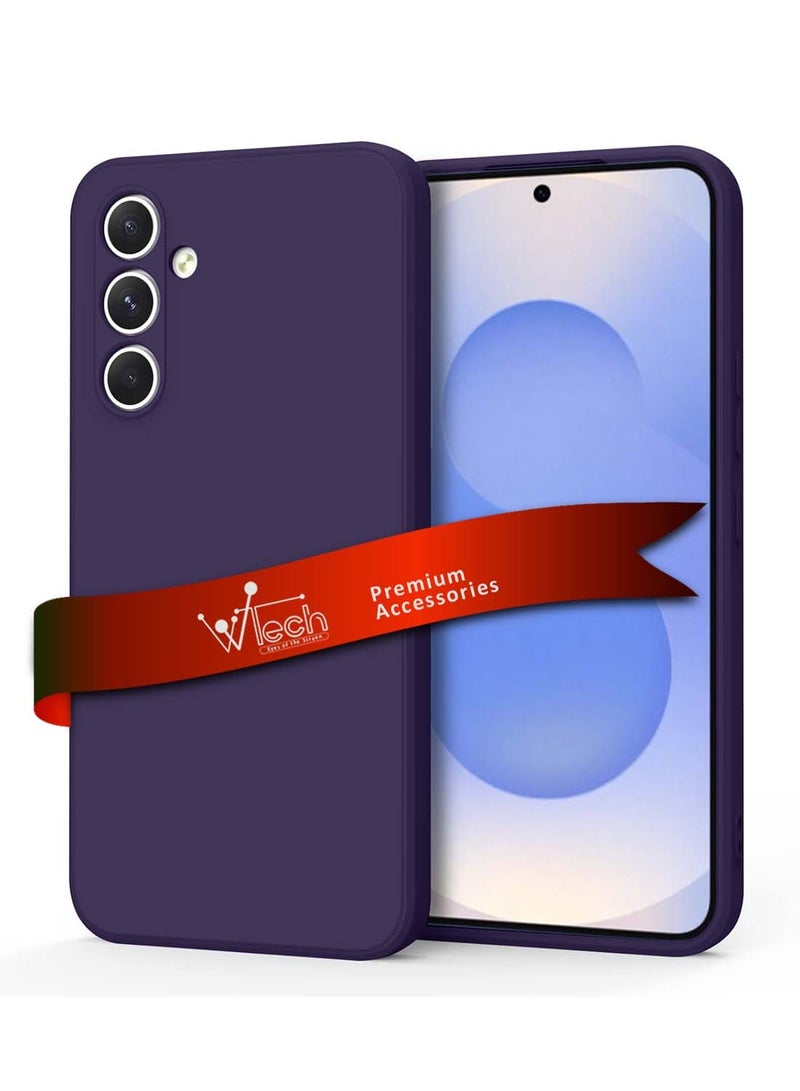 Wtech Samsung Galaxy S25 Plus / S25+ 2025 Premium Soft Liquid Silicone Case Cover - Eggplant Purple - Image 1