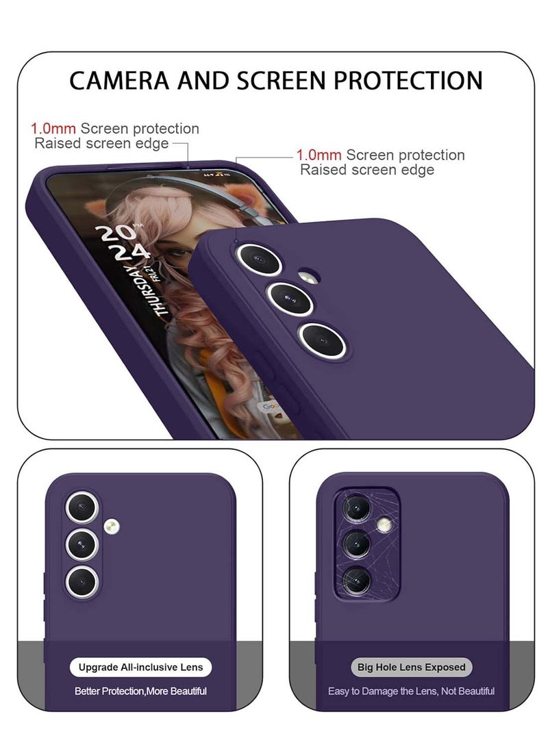 Wtech Samsung Galaxy S25 Plus / S25+ 2025 Premium Soft Liquid Silicone Case Cover - Eggplant Purple - Image 2