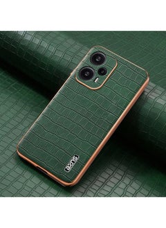 erorex Case For Redmi Note 12 Turbo Electroplated Frame Crocodile Texture Full Coverage Phone Case  - Image 2