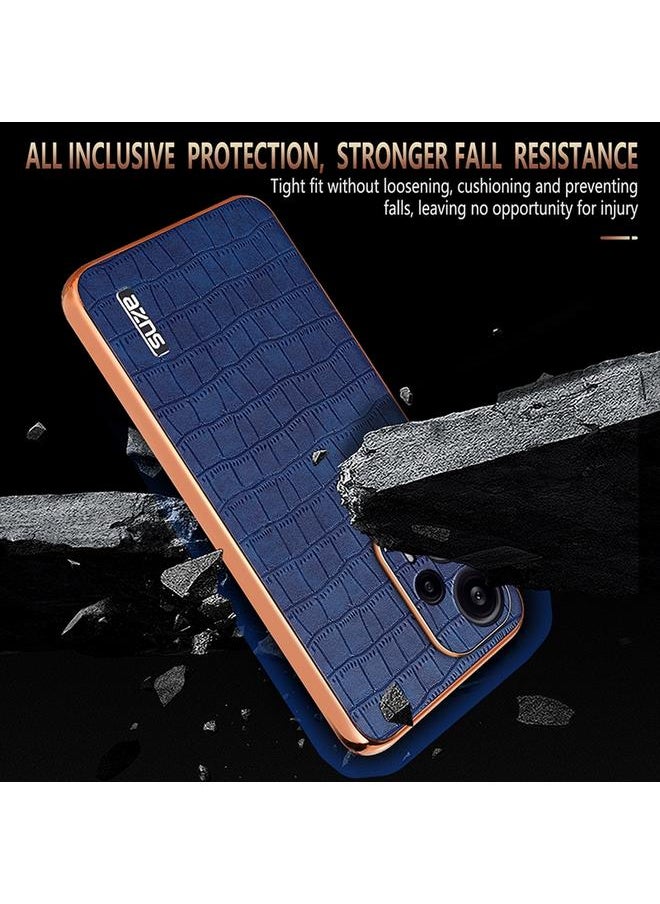erorex Case For Redmi Note 12 Turbo Electroplated Frame Crocodile Texture Full Coverage Phone Case  - Image 4