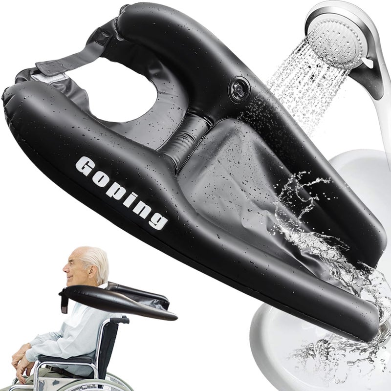 Goping Hair Washing Basin for Bedridden Inflatable Hair Washing Sink for Wheelchair Portable Shampoo Bowls at Home for Handicapped - Image 1