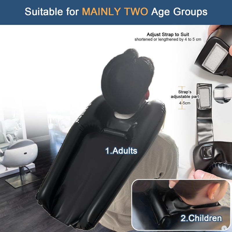 Goping Hair Washing Basin for Bedridden Inflatable Hair Washing Sink for Wheelchair Portable Shampoo Bowls at Home for Handicapped - Image 2