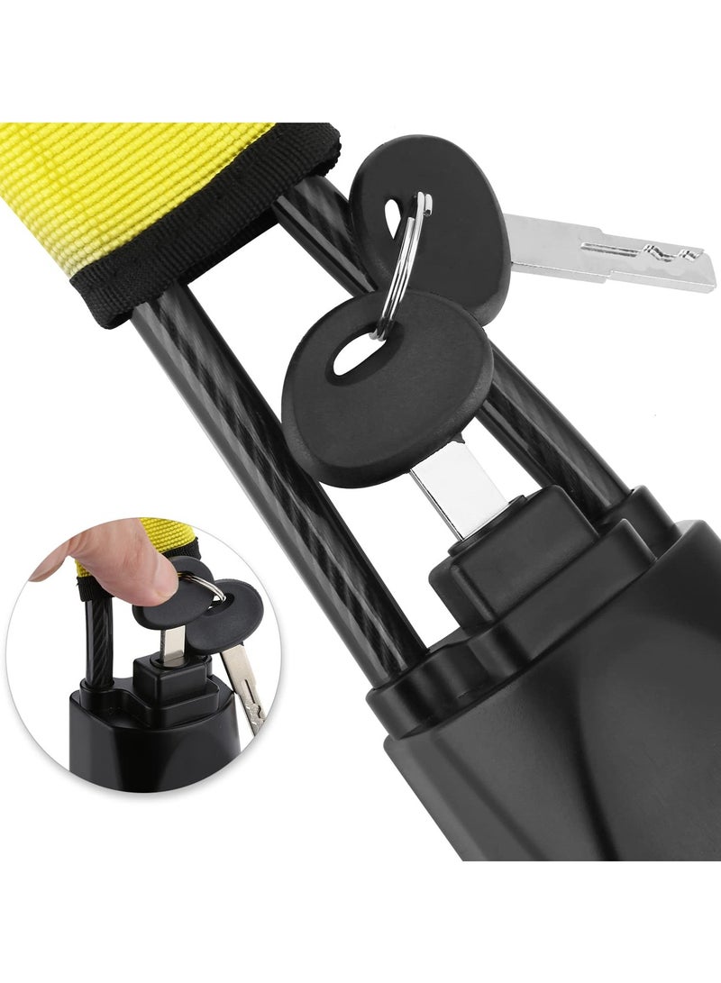 Excefore Car Steering Wheel Lock Seat Belt Lock Security Anti-Theft with 2 Keys Universal Fit Most Cars Vehicle SUV Golf Cart Truck - Image 3