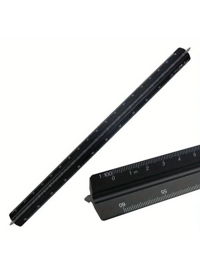 Black Scale Ruler 5 91inch 1 20 To 1 125 Drafting Tool For Office School Supplies - Image 3