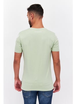 Men Round Neck Short Sleeve Brand Logo T Shirt, Sage - pzsku/Z2D08D357E99EA56C03B3Z/45/_/1734963430/0f7fc00e-c4ed-4142-91d1-5a5affb5c10e