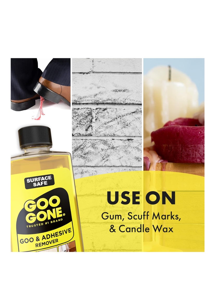 Goo Gone Goo Gone Adhesive Remover - 8 Ounce - Surface Safe Adhesive Remover Safely Removes Stickers Labels Decals Residue Tape Chewing Gum Grease Tar  - Image 5
