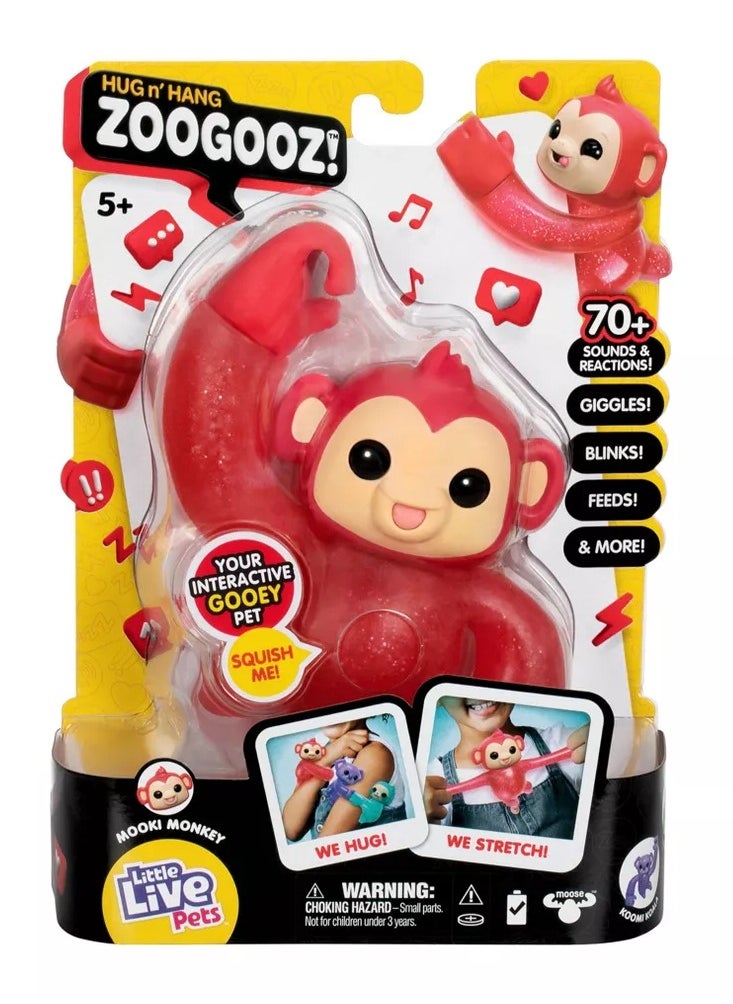 LITTLE LIVE PETS - Hug N' Hang Zoogooz - Mooki Monkey - Image 1