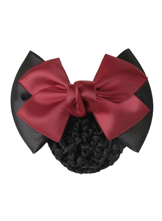 NIBEMINENT Flower Designed Hair Net Black/Red