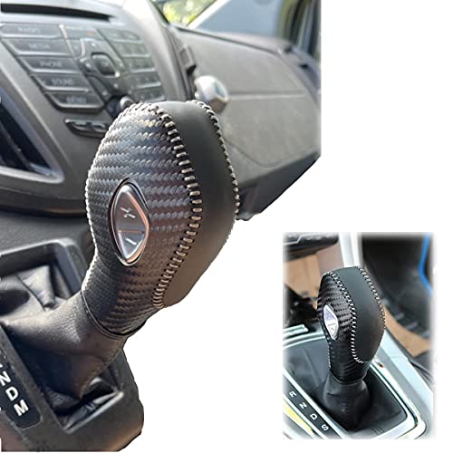 ACTOOLE PU Carbon Fiber Gear Shift Knob Cover for Ford Focus 2012 2013 2014 2015 2016/ Ford Fiesta 2014 2015 2016 / Ford Fusion S,Ford Fusion SE 2013 2014 2015 2016/ Focus Gear Shift Knob Cover - Image 5