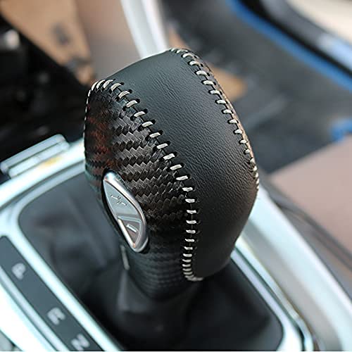 ACTOOLE PU Carbon Fiber Gear Shift Knob Cover for Ford Focus 2012 2013 2014 2015 2016/ Ford Fiesta 2014 2015 2016 / Ford Fusion S,Ford Fusion SE 2013 2014 2015 2016/ Focus Gear Shift Knob Cover - Image 4